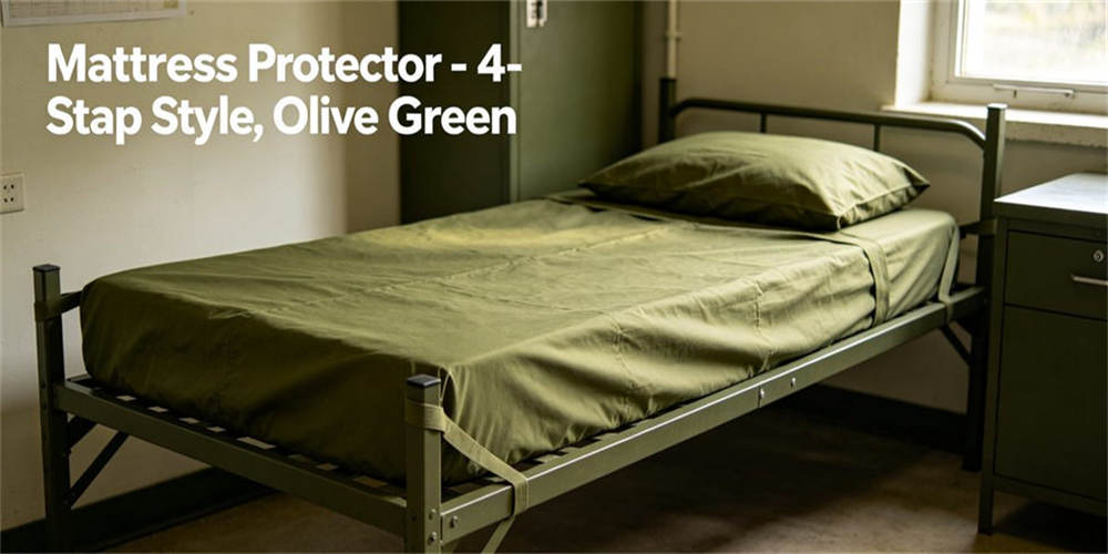 4-strap fixed olive green mattress protector, waterproof dustproof mattress cover reliable protective bedding guard