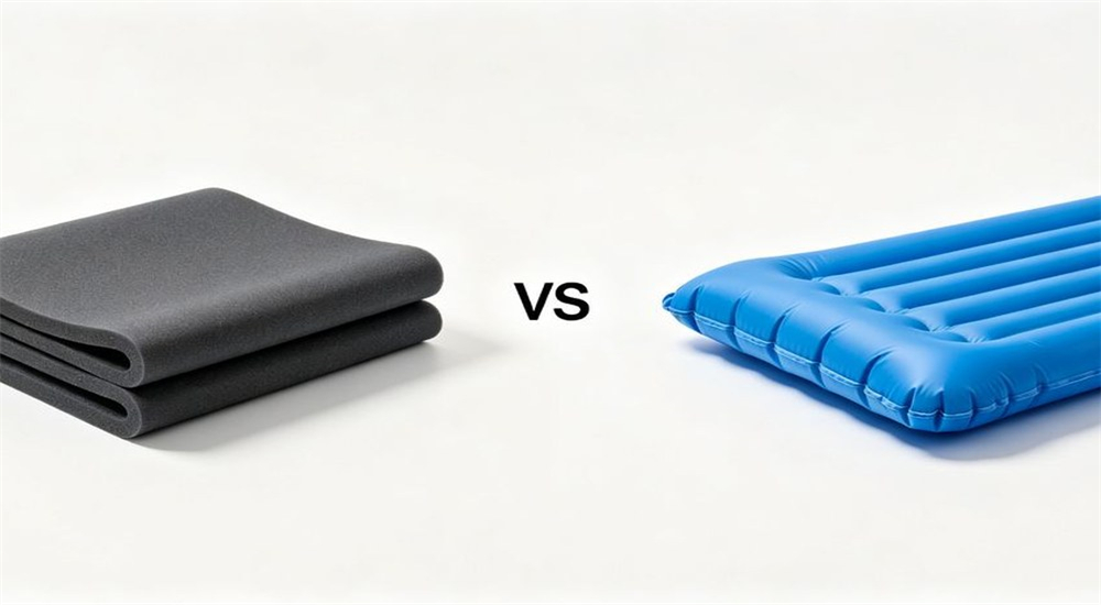Foam mattress vs PVC inflatable mattress comparison for remote camp bedding selection