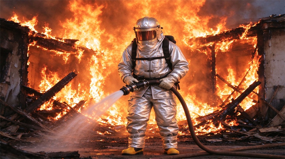 fire entry suit extreme heat furnace test professional grade certified standard high quality durable reliable industrial safety equipment for bulk wholesale supply from China factory direct