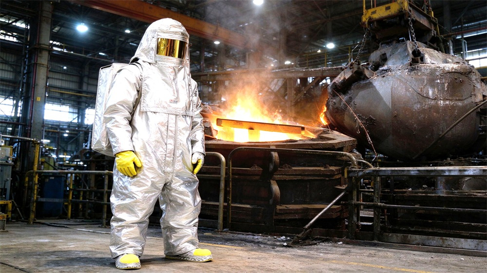 heat protective suit folding storage demonstration professional grade certified standard high quality durable reliable industrial safety equipment for bulk wholesale supply from China factory direct