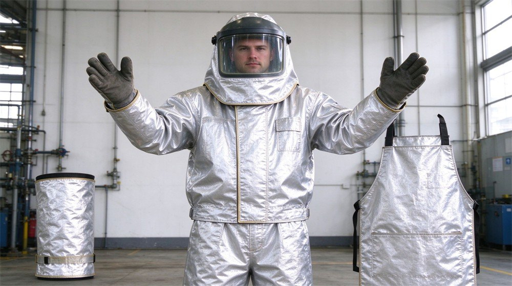 heat resistant coverall full set warehouse storage professional grade certified standard high quality durable reliable industrial safety equipment for bulk wholesale supply from China factory direct