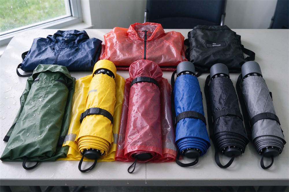 Rain poncho and raincoat collection multiple colors and styles, water safety kit rain protection for flood emergencies