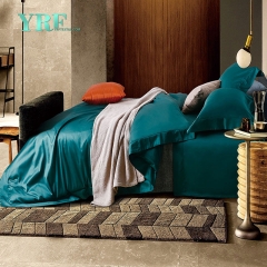 جودة عادي مصبوغ الأزرق الملكة الفراش