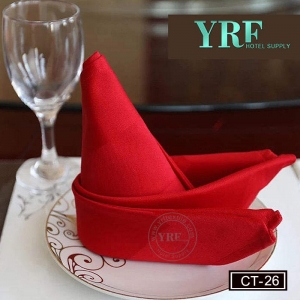 Banquet Decorative Polyester Red Napkins