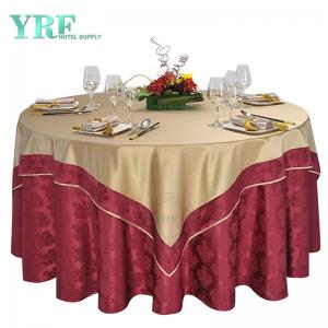 Luxury Red Rosette Table Cloth