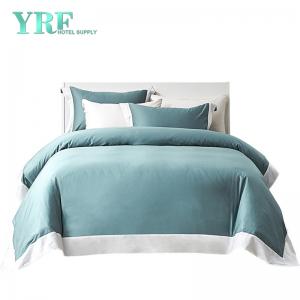 Green and White Hotel Bedding