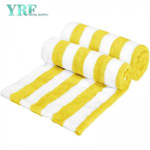 Yellow And White Stripe China Pool Towels