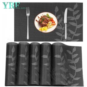 Party Oblong Gray leaf Table Mats
