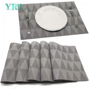 Square Party Gray prismatic Table Mats