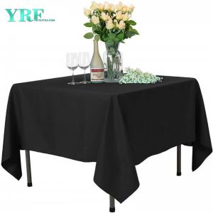 Square Table Cloth Pure Black Weddings 54x54 inch
