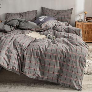 Home Bedding 100% Washed Cotton Bed Sheet Set