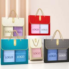 مناشف شاطئ قطنية مطبوعة على شكل صندوق